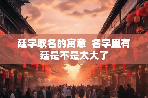 廷字取名的寓意  名字里有廷是不是太大了