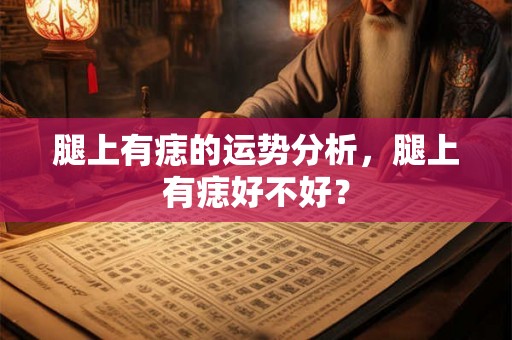 腿上有痣的运势分析，腿上有痣好不好？