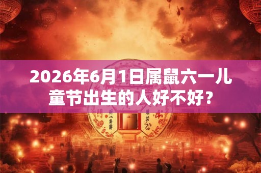 2026年6月1日属鼠六一儿童节出生的人好不好？