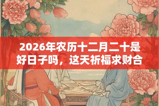 2026年农历十二月二十是好日子吗,这天祈福求财合适吗? 2026年农历十二月二十是好日子吗,这天祈福求财合适吗?