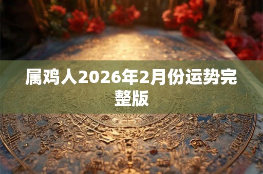属鸡人2026年2月份运势完整版