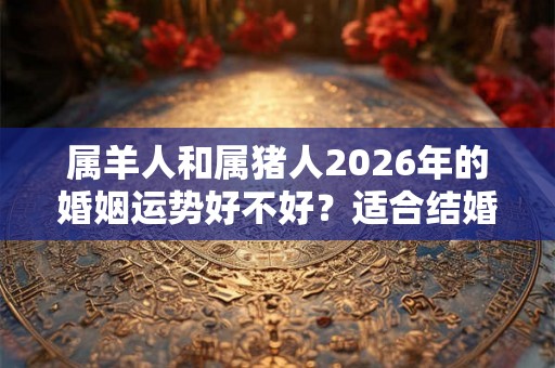 属羊人和属猪人2026年的婚姻运势好不好？适合结婚领证吗？