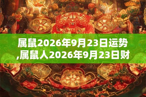 属鼠2026年9月23日运势,属鼠人2026年9月23日财运,生肖鼠2026年9月23日运势