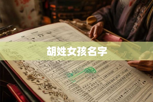 胡姓女孩名字