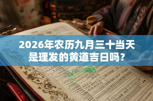 2026年农历九月三十当天是理发的黄道吉日吗？