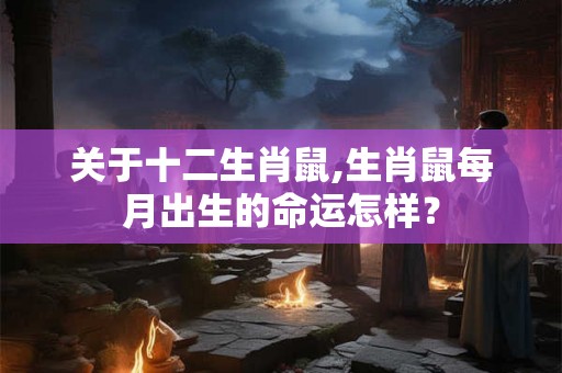 关于十二生肖鼠,生肖鼠每月出生的命运怎样？