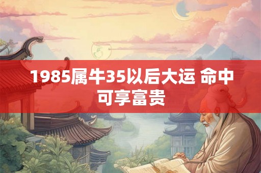 1985属牛35以后大运 命中可享富贵