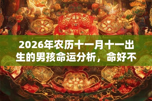 2026年农历十一月十一出生的男孩命运分析，命好不好？