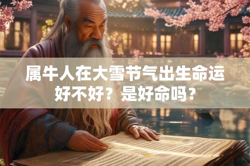 属牛人在大雪节气出生命运好不好？是好命吗？