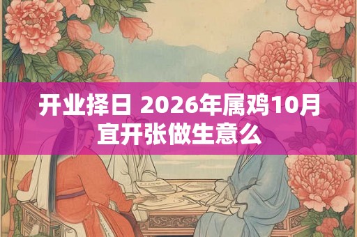 开业择日 2026年属鸡10月宜开张做生意么