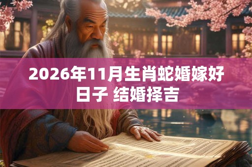 2026年11月生肖蛇婚嫁好日子 结婚择吉 2026年11月生肖蛇婚嫁好日子 结婚择吉