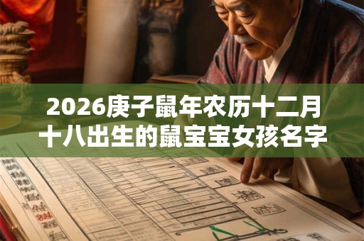 2026庚子鼠年农历十二月十八出生的鼠宝宝女孩名字大全