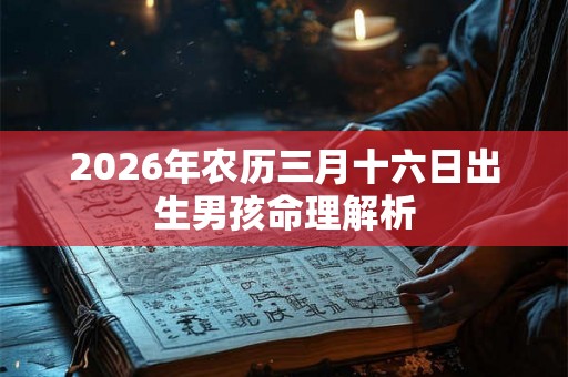 2026年农历三月十六日出生男孩命理解析