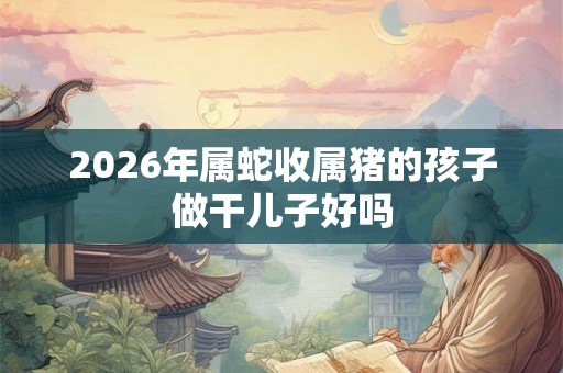 2026年属蛇收属猪的孩子做干儿子好吗 2026年属蛇收属猪的孩子做干儿子好吗