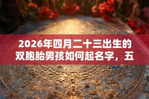 2026年四月二十三出生的双胞胎男孩如何起名字，五行属什么