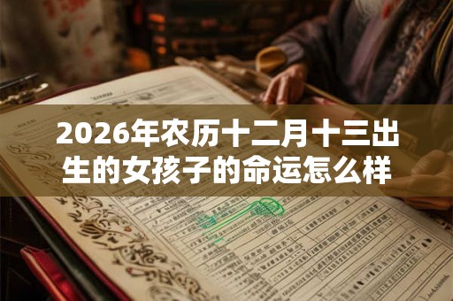 2026年农历十二月十三出生的女孩子的命运怎么样