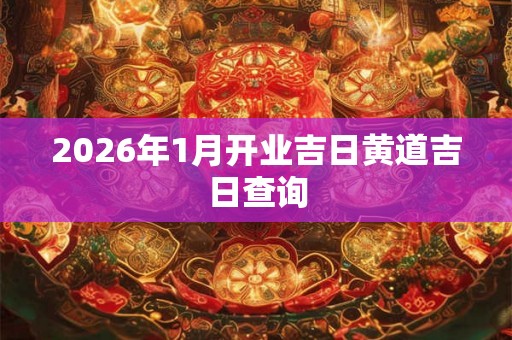 2026年1月开业吉日黄道吉日查询