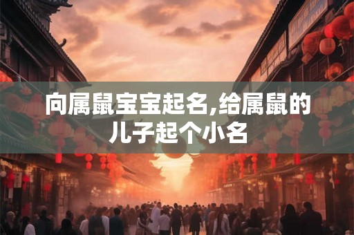 向属鼠宝宝起名,给属鼠的儿子起个小名