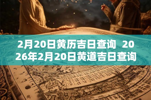 2月20日黄历吉日查询  2026年2月20日黄道吉日查询