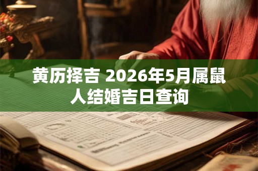 黄历择吉 2026年5月属鼠人结婚吉日查询