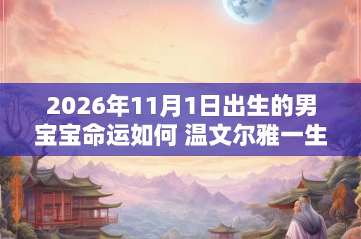 2026年11月1日出生的男宝宝命运如何 温文尔雅一生好运