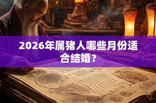 2026年属猪人哪些月份适合结婚？