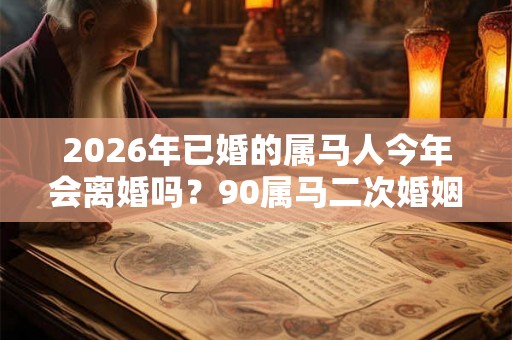 2026年已婚的属马人今年会离婚吗？90属马二次婚姻在几岁？