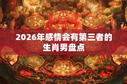 2026年感情会有第三者的生肖男盘点
