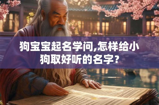 狗宝宝起名学问,怎样给小狗取好听的名字? 狗宝宝起名学问,怎样给小狗取好听的名字?