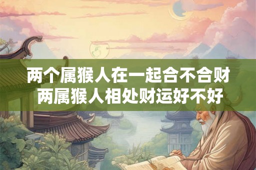 两个属猴人在一起合不合财 两属猴人相处财运好不好
