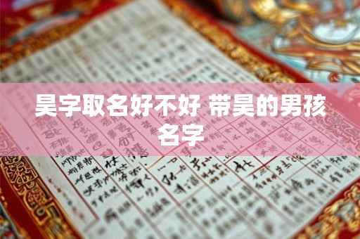 昊字取名好不好 带昊的男孩名字
