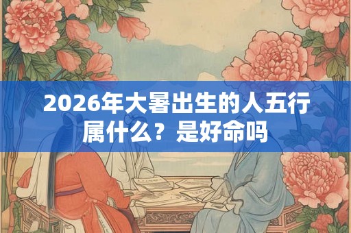 2026年大暑出生的人五行属什么？是好命吗