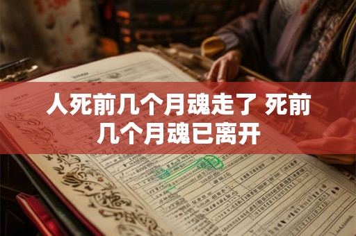 人死前几个月魂走了 死前几个月魂已离开