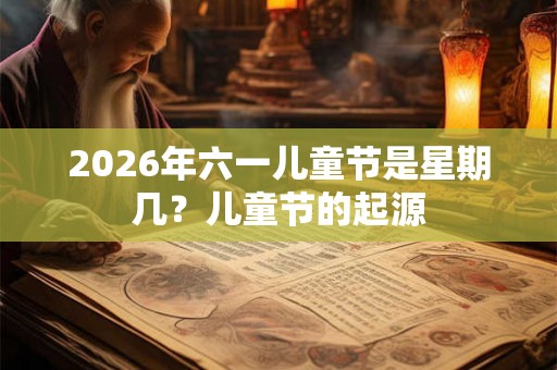 2026年六一儿童节是星期几？儿童节的起源