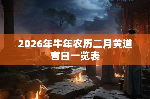 2026年牛年农历二月黄道吉日一览表