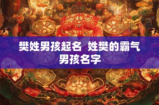 樊姓男孩起名  姓樊的霸气男孩名字