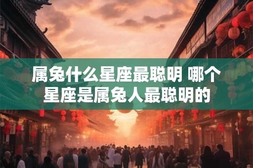 属兔什么星座最聪明 哪个星座是属兔人最聪明的