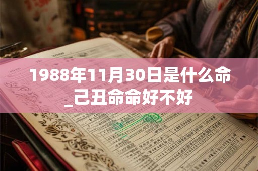 1988年11月30日是什么命_己丑命命好不好
