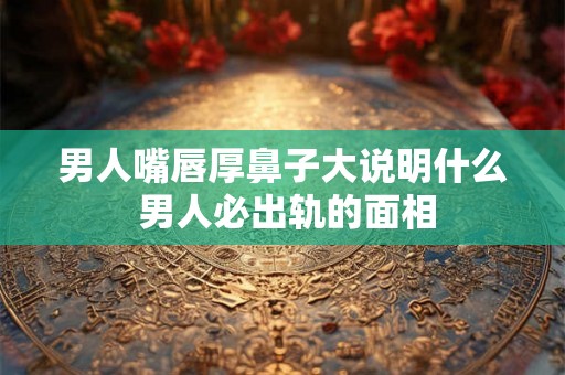 男人嘴唇厚鼻子大说明什么 男人必出轨的面相