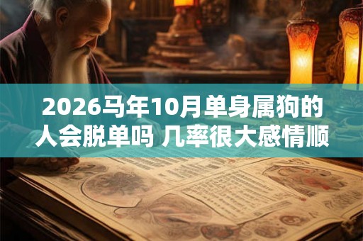 2026马年10月单身属狗的人会脱单吗 几率很大感情顺利 2026马年10月单身属狗的人会脱单吗 几率很大感情顺利