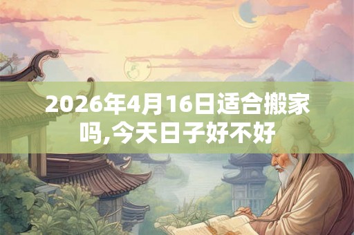 2026年4月16日适合搬家吗,今天日子好不好 2026年4月16日适合搬家吗,今天日子好不好