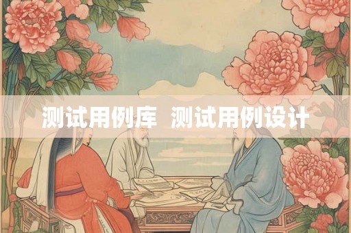 测试用例库 测试用例设计 测试用例库 测试用例设计