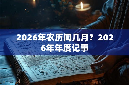 2026年农历闰几月？2026年年度记事