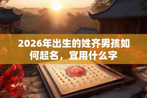 2026年出生的姓齐男孩如何起名，宜用什么字