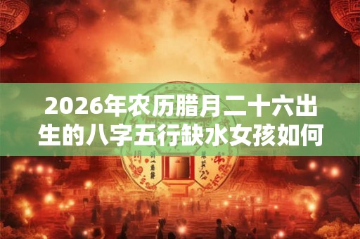 2026年农历腊月二十六出生的八字五行缺水女孩如何起名字？