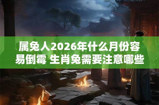 属兔人2026年什么月份容易倒霉 生肖兔需要注意哪些方面