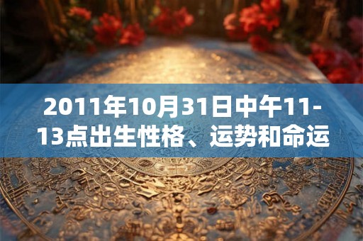 2011年10月31日中午11-13点出生性格、运势和命运