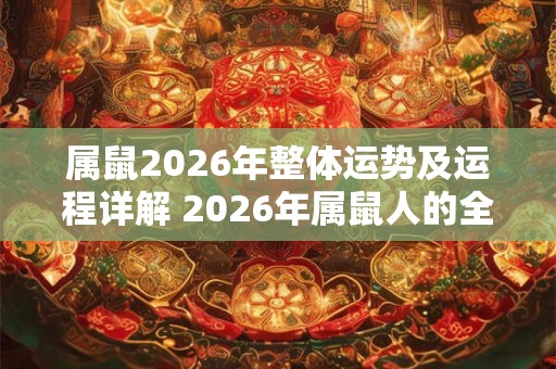 属鼠2026年整体运势及运程详解 2026年属鼠人的全年运势