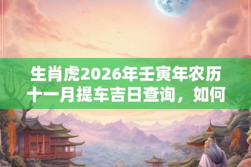 生肖虎2026年壬寅年农历十一月提车吉日查询，如何判断车新不新？