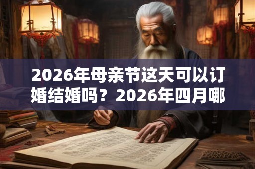 2026年母亲节这天可以订婚结婚吗？2026年四月哪天订婚结婚吉利？